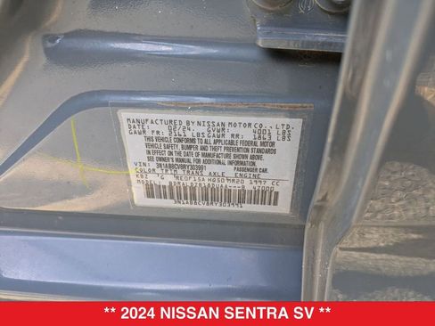 Certified 2024 Nissan Sentra SV w/ All-Weather Package image 39