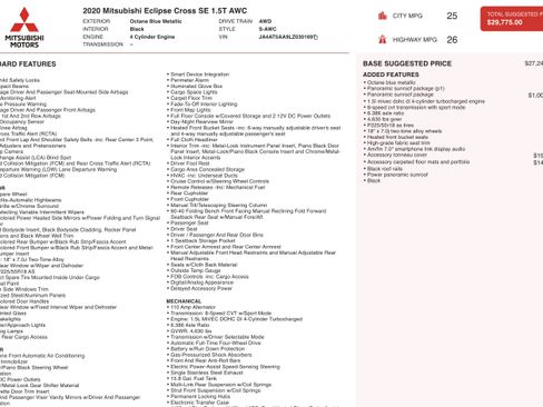 Used 2020 Mitsubishi Eclipse Cross SEL image 3