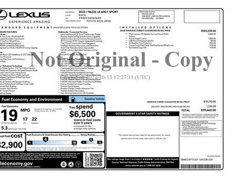 Used 2023 Lexus LX 600 F Sport w/ Accessory Package (Z1) AWD/4WD image 2