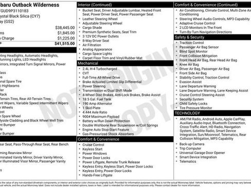Used 2023 Subaru Outback Wilderness AWD/4WD image 20