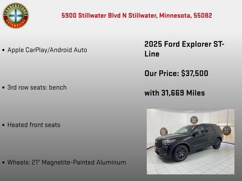 Used 2025 Ford Explorer ST-Line w/ ST-Line Street Pack AWD/4WD image 20