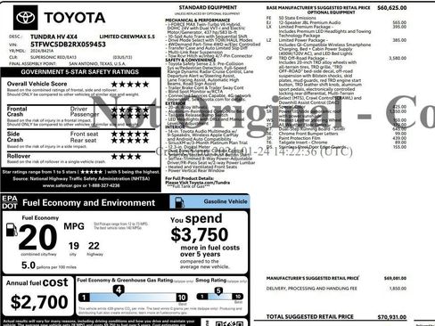 Used 2024 Toyota Tundra Limited w/ TRD Off-Road Package image 2