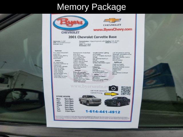 Used 2001 Chevrolet Corvette Convertible w/ Preferred Equipment Group2 RWD image 13