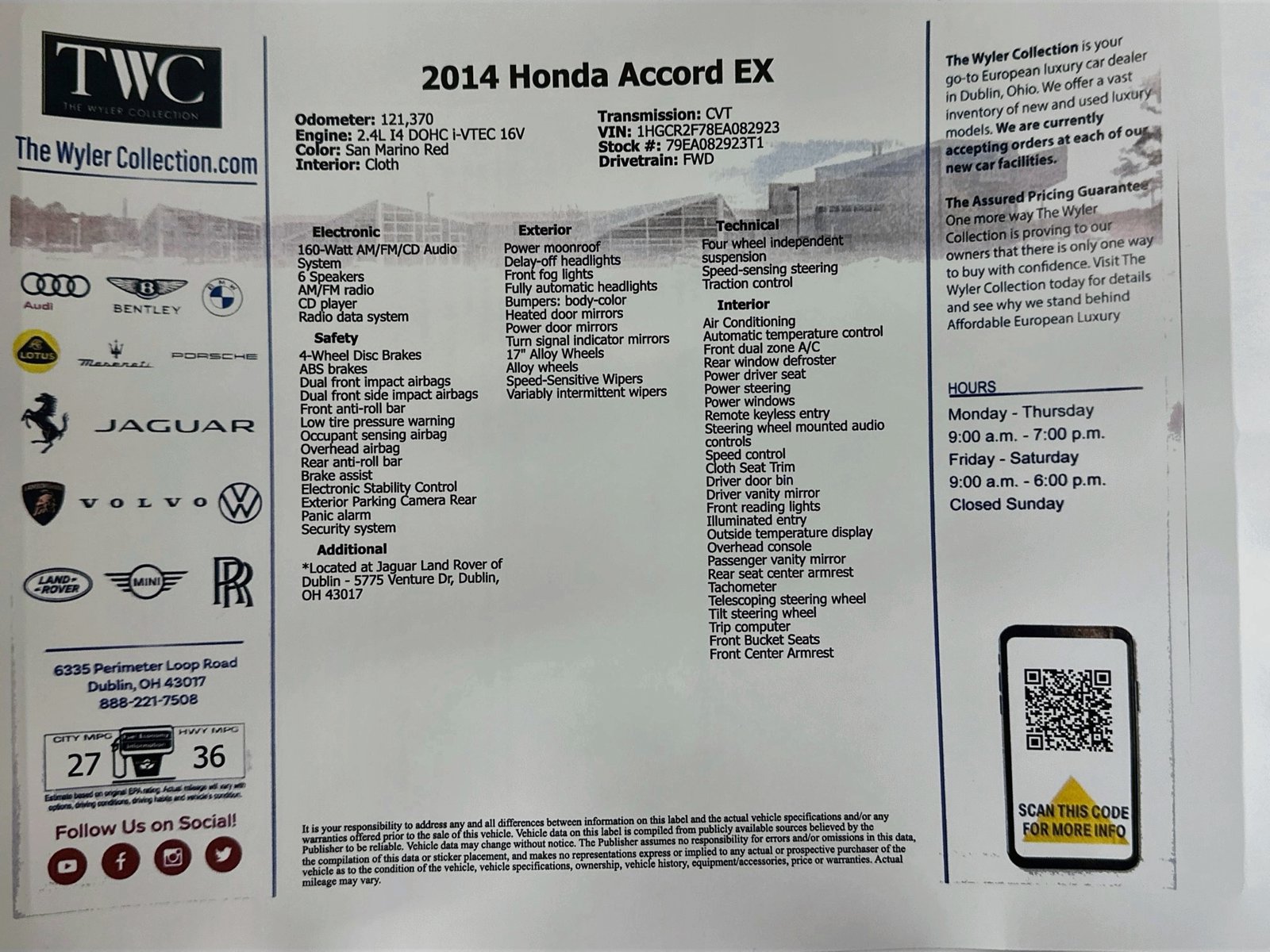 Used 2014 Honda Accord EX image 46