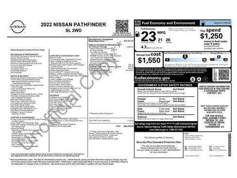 Used 2022 Nissan Pathfinder SL w/ SL Premium Package FWD image 2