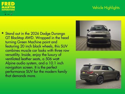 New 2026 Dodge Durango GT image 7