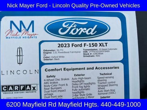 Used 2023 Ford F150 XLT w/ Equipment Group 302A High image 30