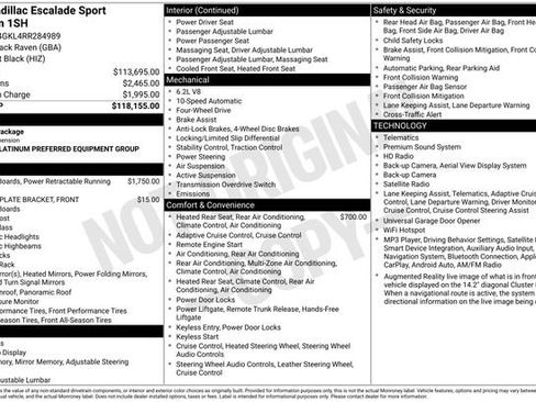 Certified 2024 Cadillac Escalade Sport Platinum AWD/4WD image 4