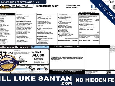 Used 2024 Chevrolet Silverado EV W/T image 1