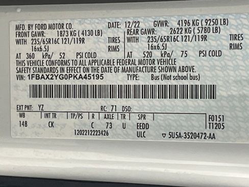 Used 2023 Ford Transit 350 XLT image 62