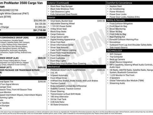 Used 2024 RAM ProMaster 3500 w/ Premium Convenience Group FWD image 2