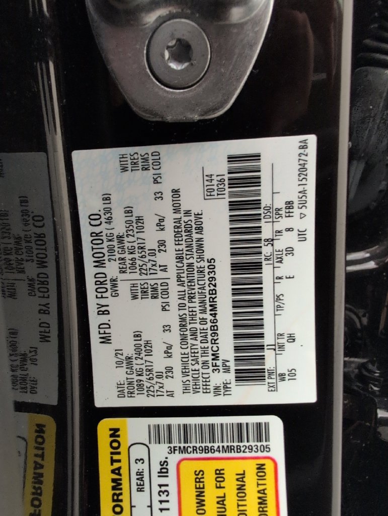 Used 2021 Ford Bronco Sport Big Bend w/ Big Bend Package (96B) AWD/4WD image 42