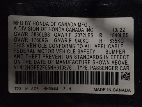 Used 2022 Honda Civic Sport image 33