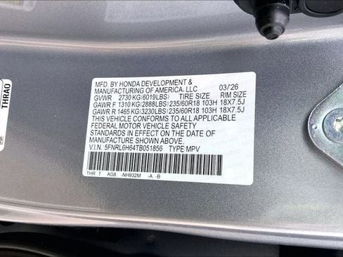 New 2026 Honda Odyssey EX-L image 20