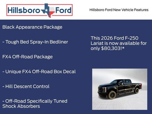 New 2026 Ford F250 Lariat w/ Black Appearance Package image 10