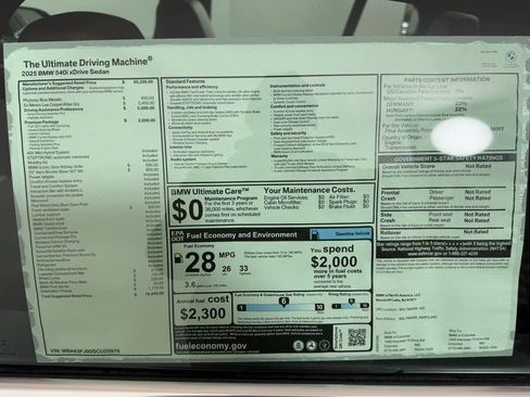 New 2025 BMW 540i xDrive w/ Premium Package image 28