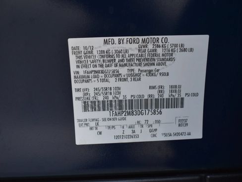 Used 2013 Ford Taurus Police Interceptor AWD w/ Ready For The Road Pkg image 58