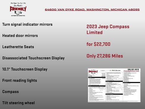 Used 2023 Jeep Compass Limited w/ Elite Group AWD/4WD image 8