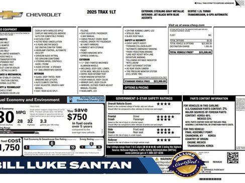 Used 2025 Chevrolet Trax LT FWD image 1