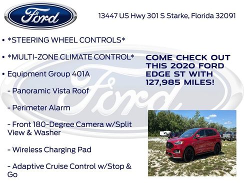 Certified 2020 Ford Edge ST w/ Equipment Group 401A AWD/4WD image 17