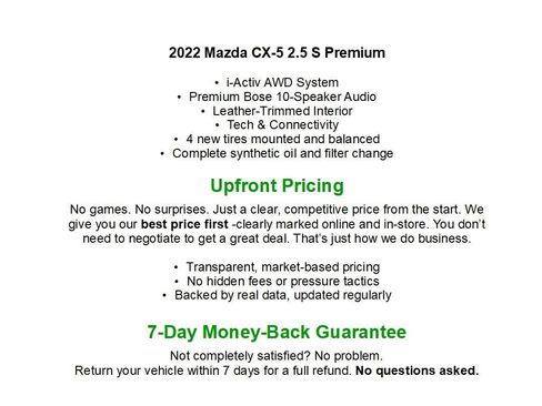 Used 2022 MAZDA CX-5 AWD 2.5 S w/ Premium Package image 3