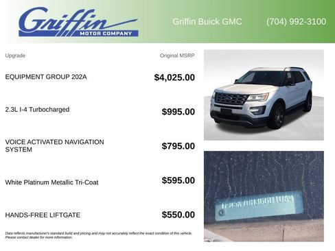 Used 2016 Ford Explorer XLT w/ Equipment Group 202A FWD image 5