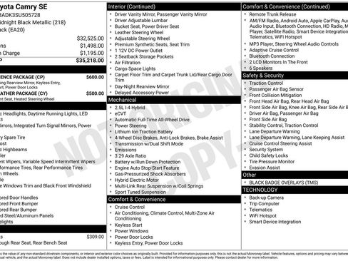 Certified 2025 Toyota Camry SE w/ Convenience Package image 25