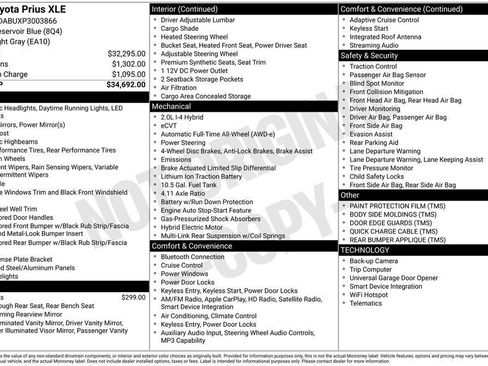 Certified 2023 Toyota Prius XLE AWD/4WD image 2