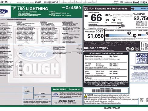 Used 2023 Ford F150 Lightning Platinum image 1