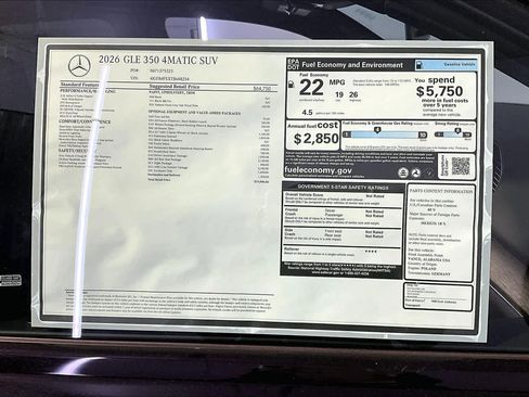 New 2026 Mercedes-Benz GLE 350 4MATIC image 18