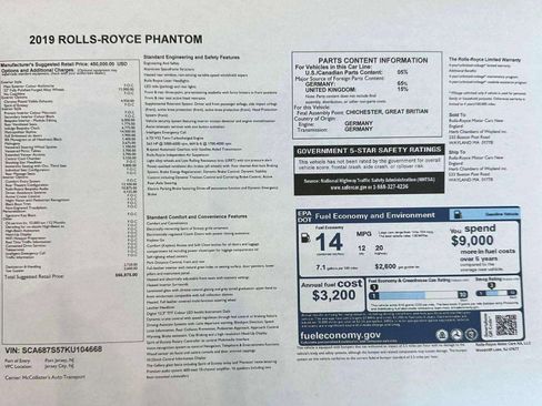 Used 2019 Rolls-Royce Phantom Sedan image 54
