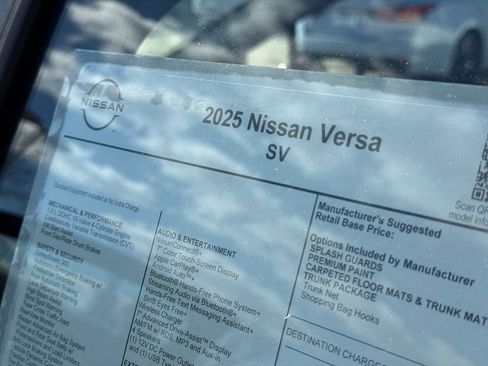 New 2025 Nissan Versa SV w/ Trunk Package image 22