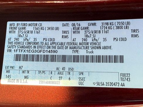 Used 2016 Ford F150 XLT w/ Equipment Group 302A Luxury image 26