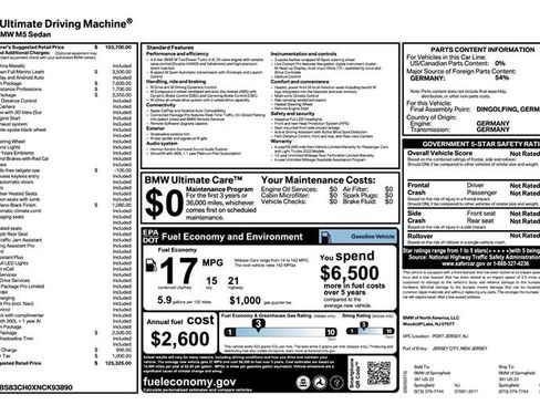 Used 2022 BMW M5 w/ Competition Package image 2