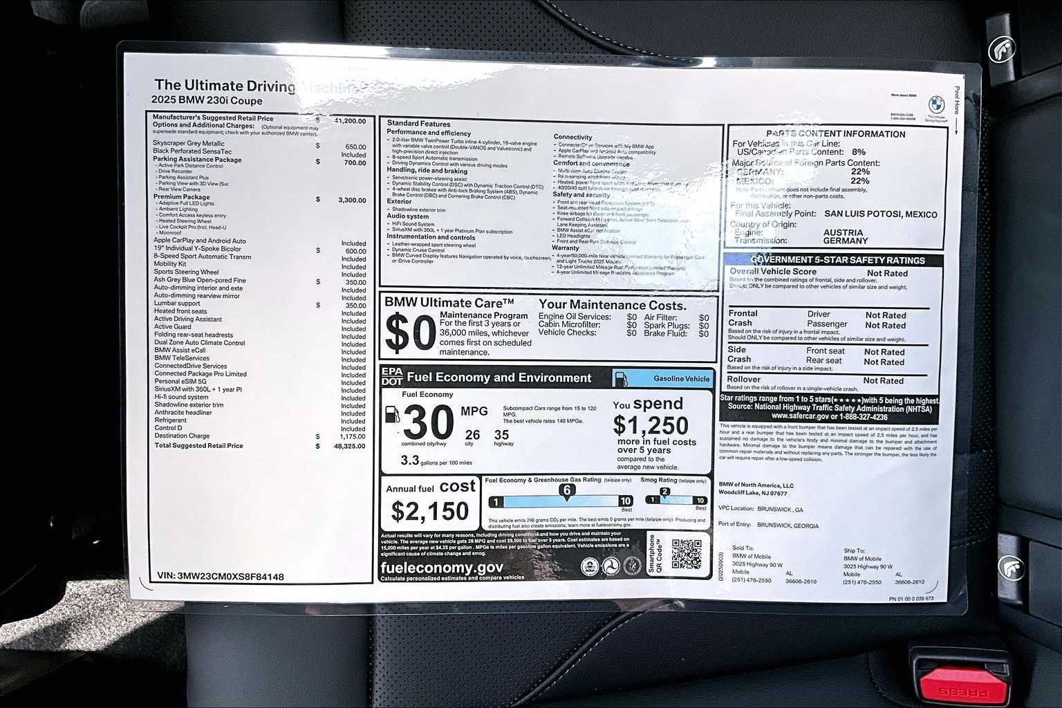 New 2025 BMW 230i Coupe w/ Premium Package RWD image 20
