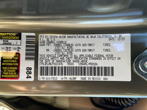 New 2026 Toyota Tacoma TRD Off-Road w/ TRD Off Road Upgrade Package image 23