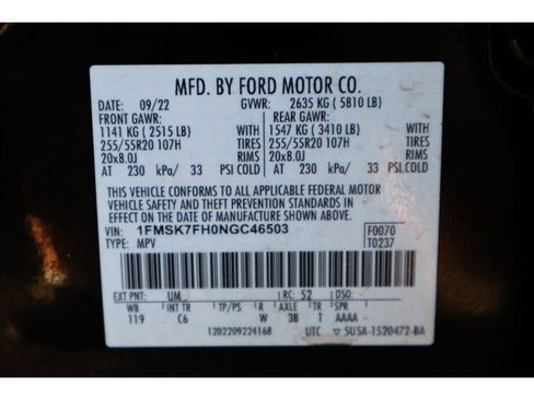 Used 2022 Ford Explorer Limited w/ Equipment Group 301A RWD image 39