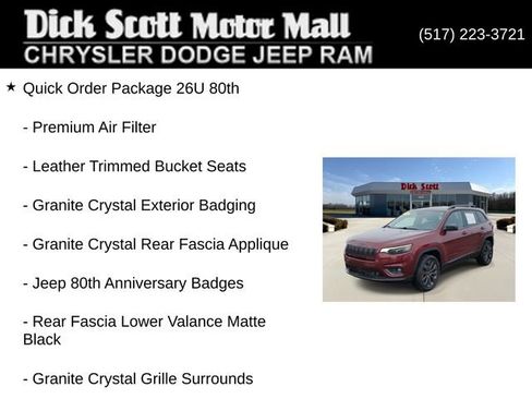 Certified 2021 Jeep Cherokee Latitude Lux 80th Anniv w/ Quick Order Package 26U 80TH image 25