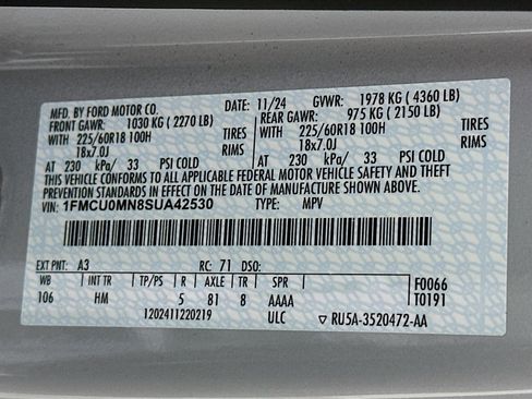 Used 2025 Ford Escape ST-Line w/ Tech Pack #1 image 12