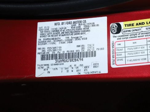 Used 2011 Ford Fusion SEL w/ 301A Rapid Spec Order Code FWD image 15