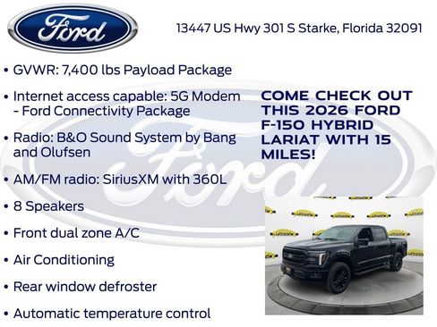 New 2026 Ford F150 Lariat w/ Equipment Group 501A Mid AWD/4WD image 30