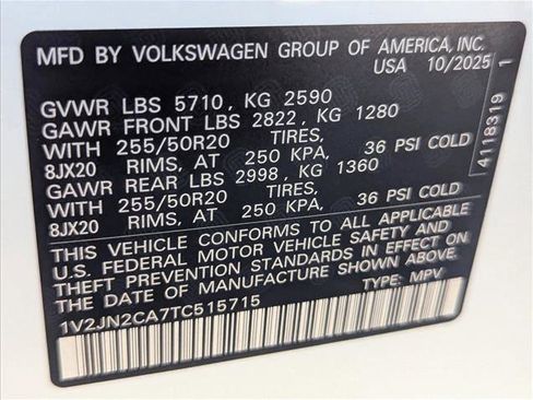 New 2026 Volkswagen Atlas SE image 16