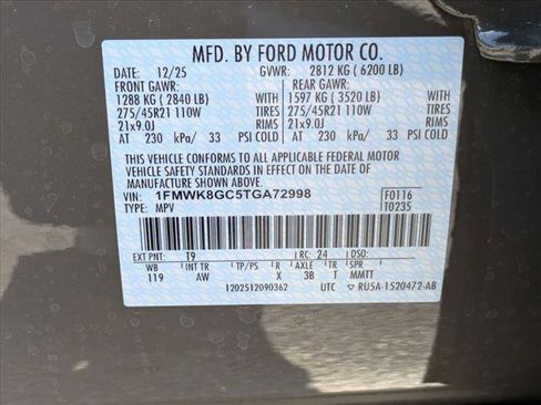 New 2026 Ford Explorer ST w/ Sun And Sound Package AWD/4WD image 17