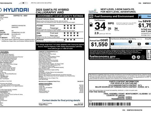 Used 2025 Hyundai Santa Fe Calligraphy image 4