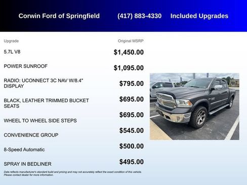 Used 2017 RAM 1500 Laramie w/ Convenience Group AWD/4WD image 5
