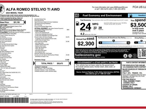 Used 2023 Alfa Romeo Stelvio Ti AWD/4WD image 4