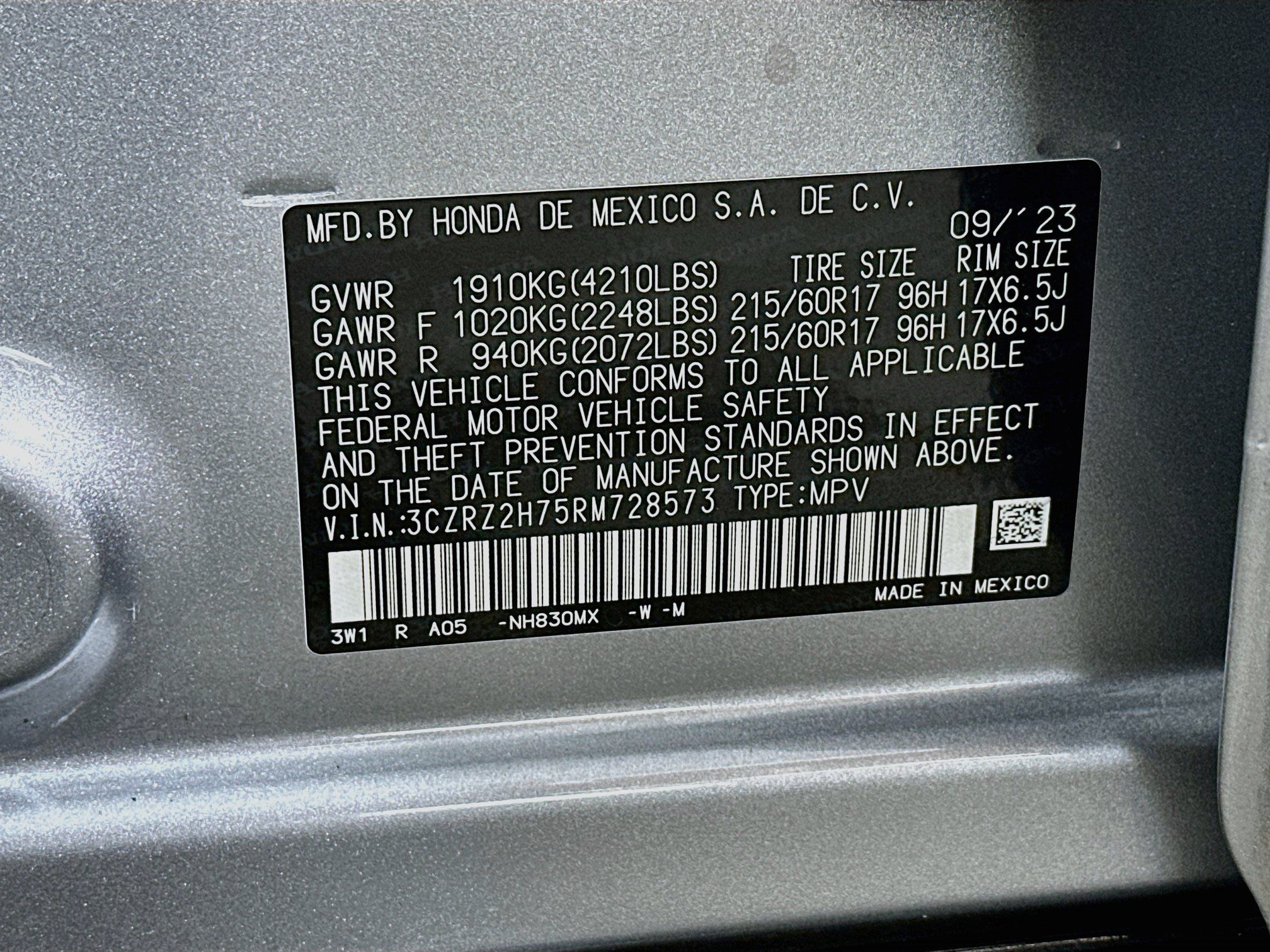 Used 2024 Honda HR-V EX-L image 30