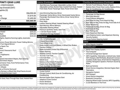 Certified 2026 INFINITI QX60 Luxe w/ Cargo Package FWD image 35