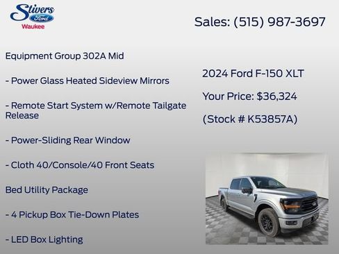 Used 2024 Ford F150 XLT w/ Equipment Group 302A MID AWD/4WD image 22