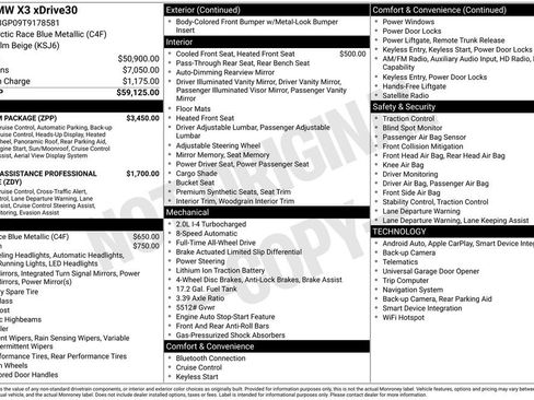 Used 2026 BMW X3 xDrive30 w/ Premium Package image 37